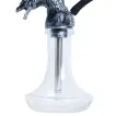 2x2 Hookah - Dragon Born (Silver & Black)