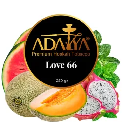 Adalya Hookah Tobacco - Love 66 (Watermelon, Melon, Passionfruit & Mint) 250 gr