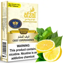 Afzal Hookah Tobacco - Chief Commissioner (Menthol, Betel Leafs & Lemon) 50 gr