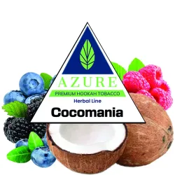 Azure Hookah Tobacco Herbal Line - Cocomania (Blackberry, Blueberry, Coconut & Raspberry) 100 gr