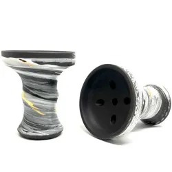 Clay Hookah Bowl Personalka - Classic (White & Gold)