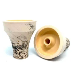 Clay Hookah Bowl Solaris Phunnel - Prometheus (Black & White)