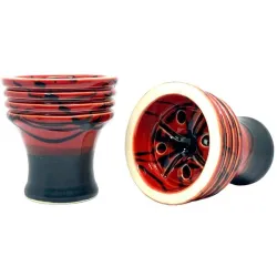 Clay Hookah Bowl Sweet Smoke - Unika Glaze (Red & Black)