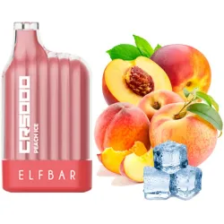 Disposable Pod Elf ​​Bar CR 5000 Puffs - Peach Ice