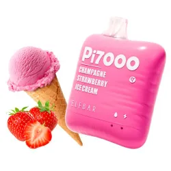Disposable Pod Elf ​​Bar Pi 7000 Puffs - Champagne Strawbwerry Ice Cream
