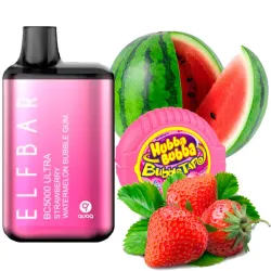 Disposable Pod Elf ​​Bar Ultra BC 5000 Puffs - Strawberry Watermelon Bubble Gum