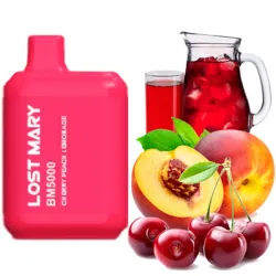 Disposable Pod Lost Mary BM 5000 Puffs - Cherry Peach Lemonade