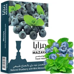 Mazaya Hookah Tobacco - Natural Blueberry with Mint 50 gr