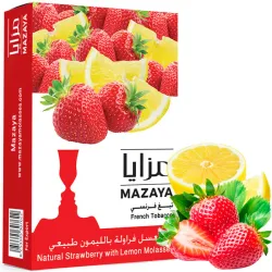 Mazaya Hookah Tobacco - Natural Strawberry with Lemon 50 gr