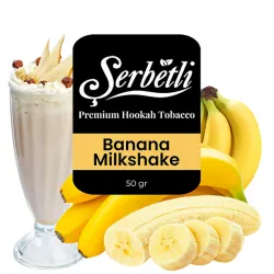 Serbetli Hookah Tobacco - Banana Milkshake 50 gr