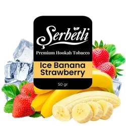Serbetli Hookah Tobacco - Ice Banana Strawberry 50 gr