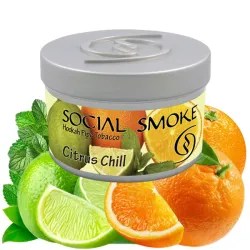 Social Smoke Hookah Tobacco - Citrus Chill (Lime, Orange & Mint) 100 gr