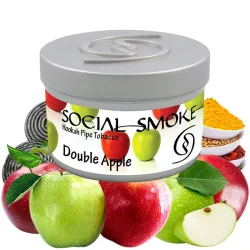 Social Smoke Hookah Tobacco - Double Apple (Spices, Liquorice & Aples) 100 gr