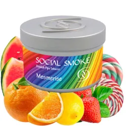 Social Smoke Hookah Tobacco - Mesmerise (Orange, Watermelon, Strawberry, Lemon & Candy) 100 gr