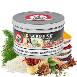 Starbuzz Exotic Hookah Tobacco - Lebanese Bomb Shell (Spices, Fig & Fir) 100 gr