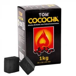 Tom Cococha Yellow Coconut Hookah Сharcoal - 1 kg (72 pcs.)