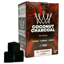 Al Fakher Coconut Hookah Charcoal - 1 kg (72 pcs.)