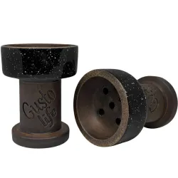 Clay Hookah Bowl Gusto - Rook Classic (Black and White)