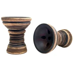 Clay Hookah Bowl Gusto - Turkish V 2.0 Vintage Classic (Brown)
