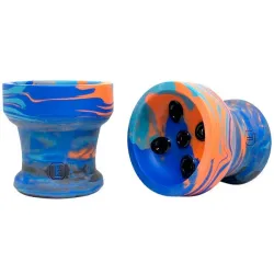 Clay Hookah Bowl Lavart - Nedra Alcedo Classic (Blue & Orange)