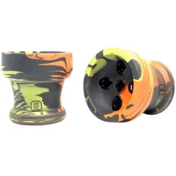 Clay Hookah Bowl Lavart - Nedra Bright Classic (Green & Orange)
