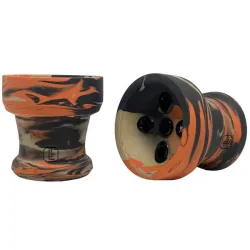 Clay Hookah Bowl Lavart - Nedra Bryce Classic (Beige & Orange)