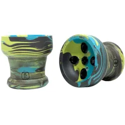 Clay Hookah Bowl Lavart - Nedra Dark Lagoon Classic (Green & Blue)