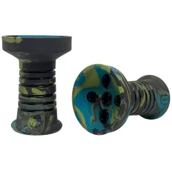 Clay Hookah Bowl Lavart - Spectra Dark Lagoon Classic (Green & Blue)
