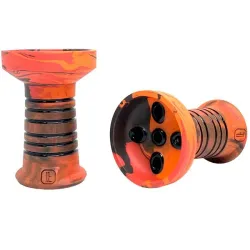 Clay Hookah Bowl Lavart - Spectra Inferno Classic (Red & Orange)