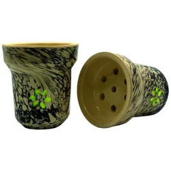 Clay Hookah Bowl Solaris Classic - Charon Glazed
