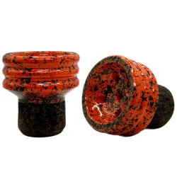 Clay Hookah Bowl Telamon - Turkish Glaze (Orange)