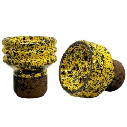 Clay Hookah Bowl Telamon - Turkish Glaze (Yellow)