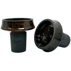 Clay Hookah Bowl Tiaga - Star (Brown)