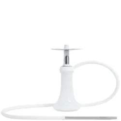 Embery Hookah - Mini Mono 2.0 Silver Orchid (White & Silver)