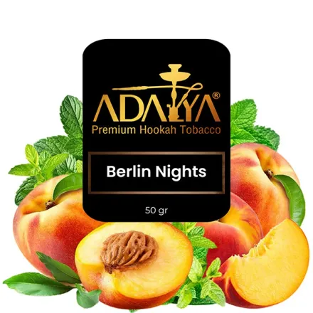 Adalya Hookah Tobacco - Berlin Nights (Peach & Mint) 50 gr