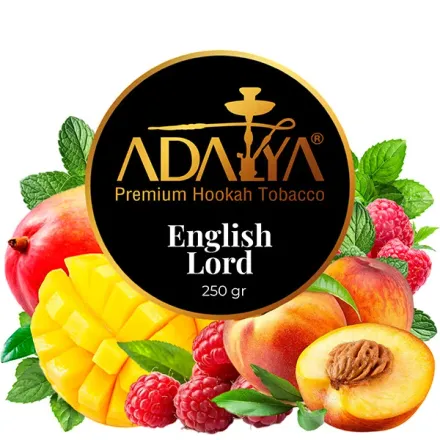 Adalya Hookah Tobacco - English Lord (Raspberry, Peach, Mango & Mint) 250 gr
