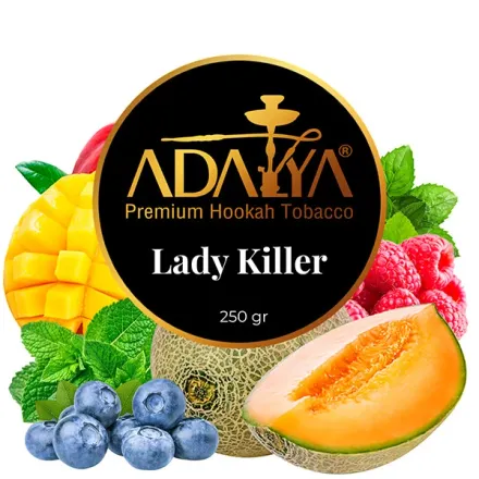 Adalya Hookah Tobacco - Lady Killer (Blueberry, Mango, Melon, Mint & Raspberry) 250 gr