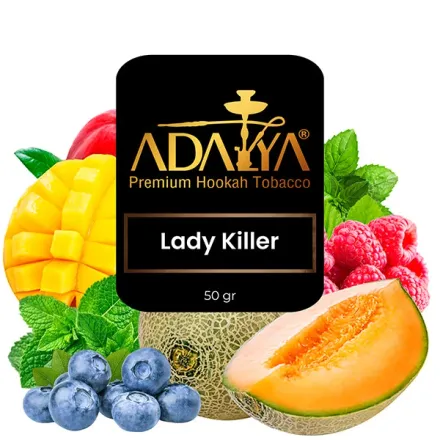 Adalya Hookah Tobacco - Lady Killer (Blueberry, Mango, Melon, Mint & Raspberry) 50 gr