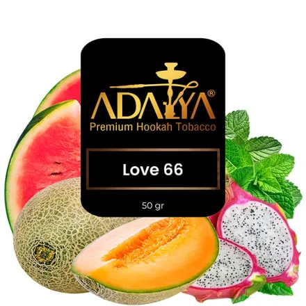 Adalya Hookah Tobacco - Love 66 (Watermelon, Melon, Passionfruit & Mint) 50 gr