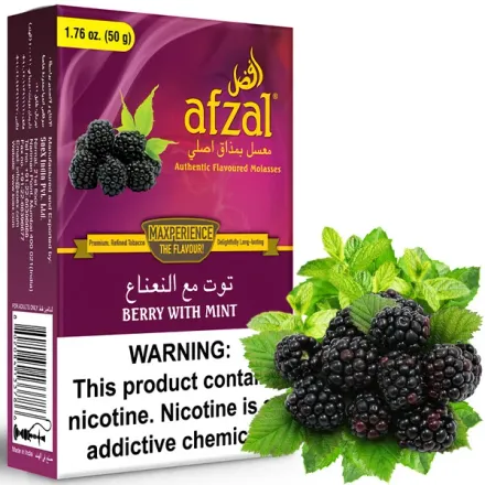 Afzal Hookah Tobacco - Berry with Mint 50 gr