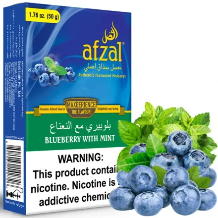 Afzal Hookah Tobacco - Blueberry with Mint 50 gr