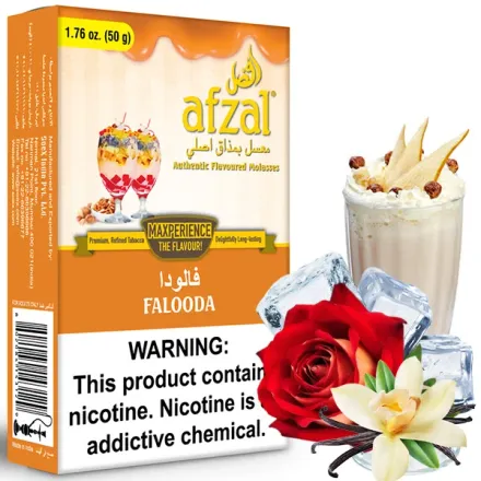 Afzal Hookah Tobacco - Falooda (Milkshake, Vanilla, Rose & Ice) 50 gr