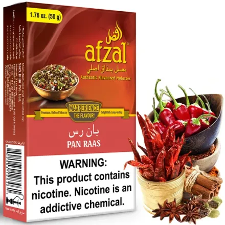 Afzal Hookah Tobacco - Pan Raas (Spices) 50 gr