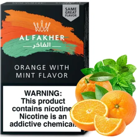 Al Fakher Hookah Tobacco - Orange with Mint 50 gr Al Fakher Hookah Tobacco - Orange with Mint 50 gr