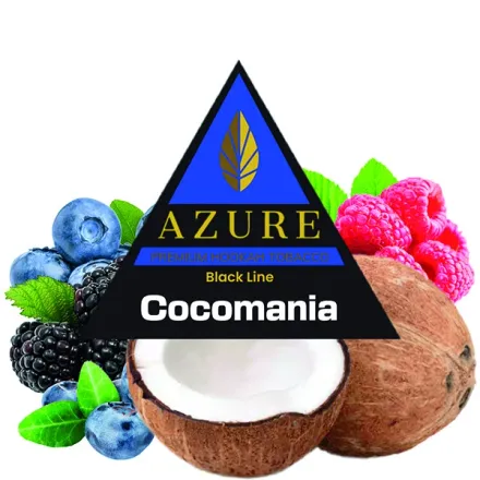 Azure Hookah Tobacco Black Line - Cocomania (Blackberry, Blueberry, Coconut & Raspberry) 100 gr