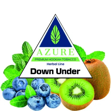 Azure Hookah Tobacco Herbal Line - Down Under (Kiwi, Blueberry & Mint) 100 gr