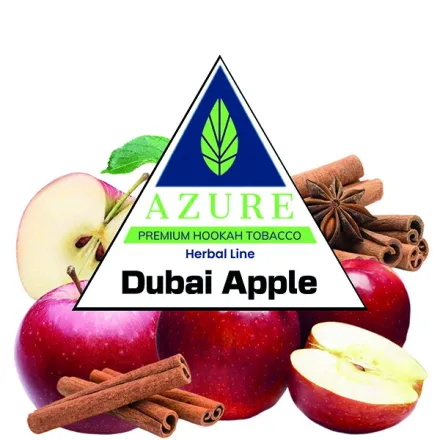 Azure Hookah Tobacco Herbal Line - Dubai Apple (Anise, Cinnamon & Red Apple) 100 gr