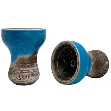Clay Hookah Bowl Karma - Turka Mini (Blue)