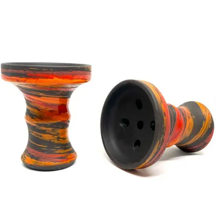 Clay Hookah Bowl Personalka - Classic (Orange & Red)