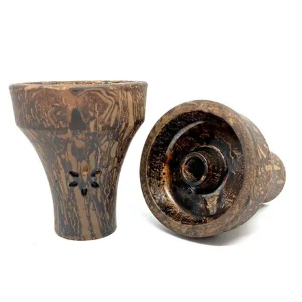 Clay Hookah Bowl Solaris Phunnel - Deimos (Black & Brown)